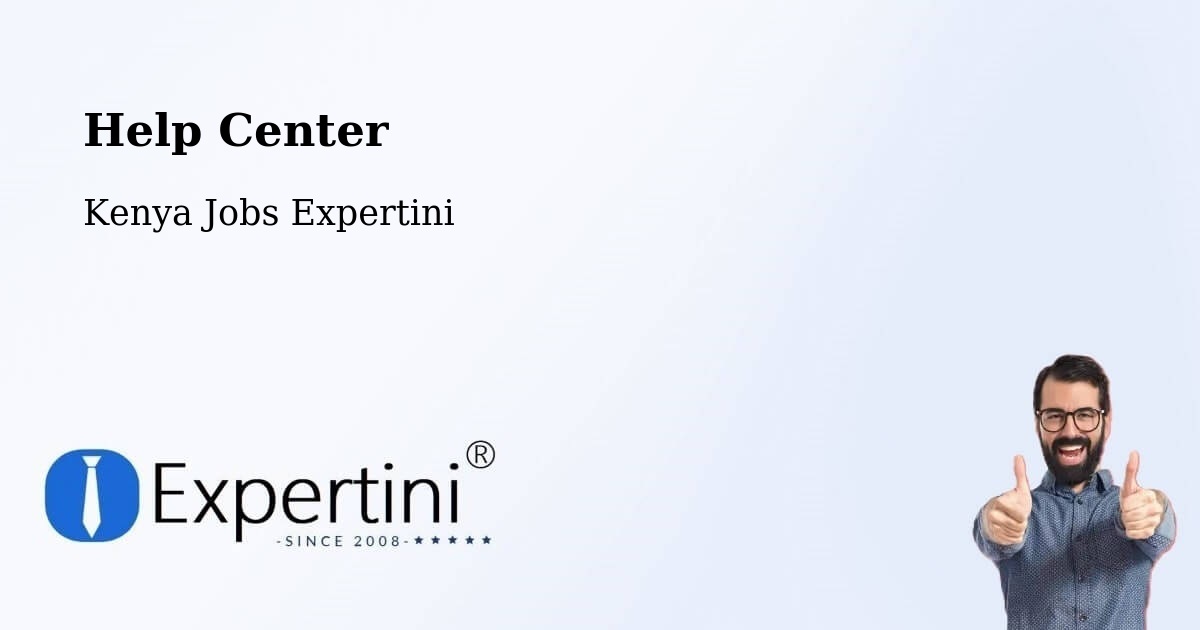 Help Center – Kapenguria - Kenya Jobs Expertini